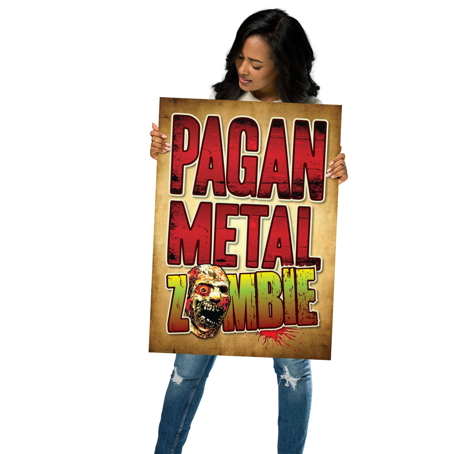Pagan Metal Zombie Poster 50 x 70cm