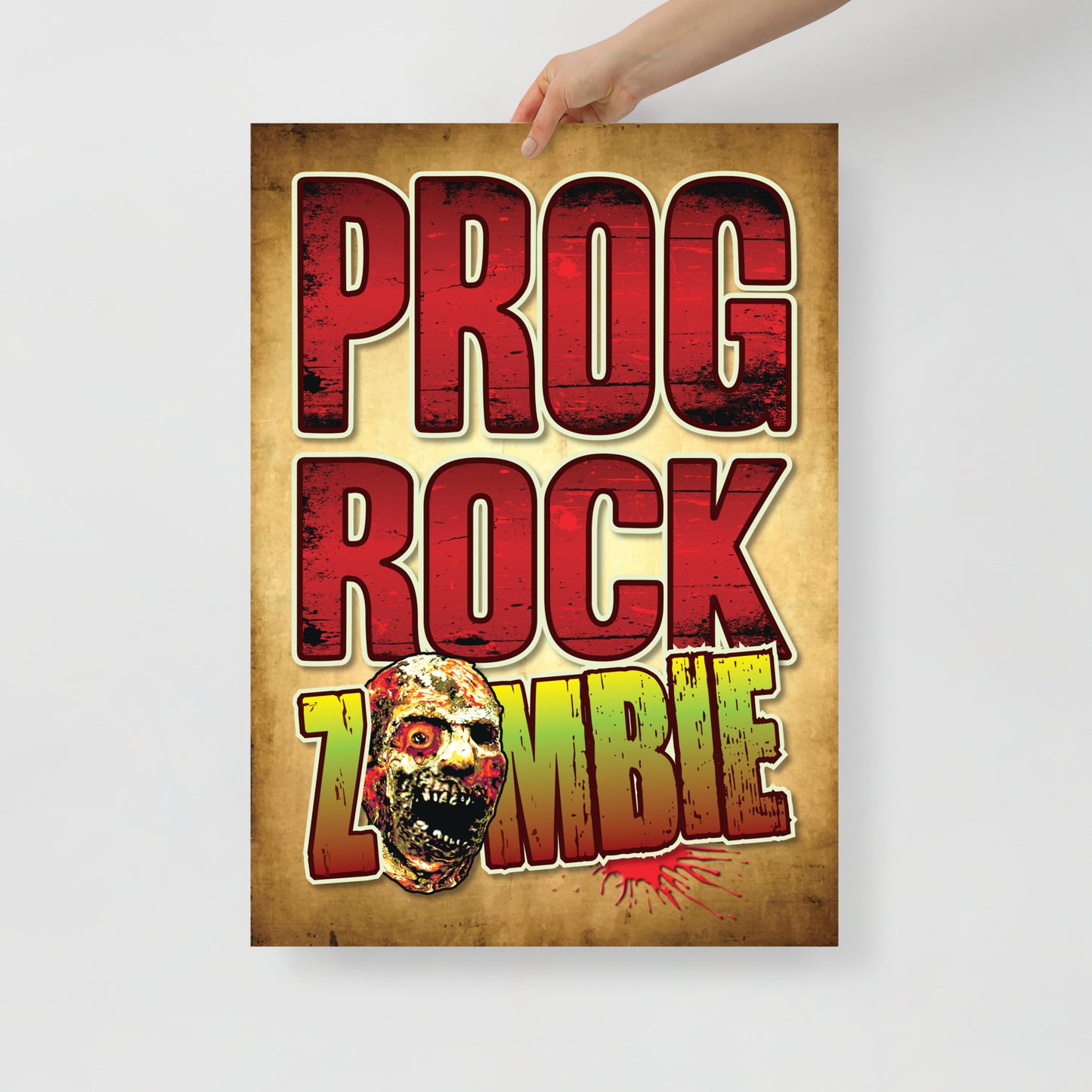 Prog Rock Zombie Poster 50 x 70cm