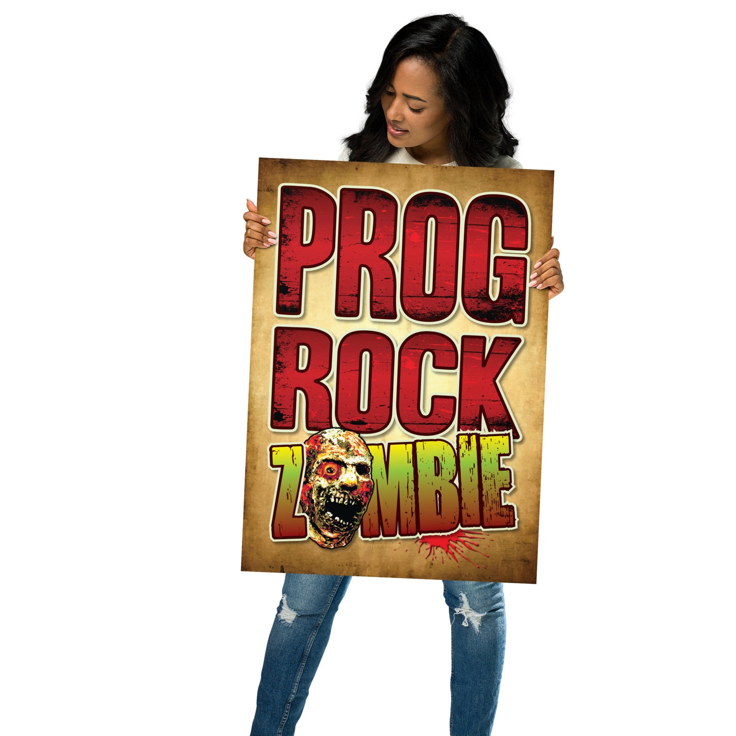 Prog Rock Zombie Poster 50 x 70cm