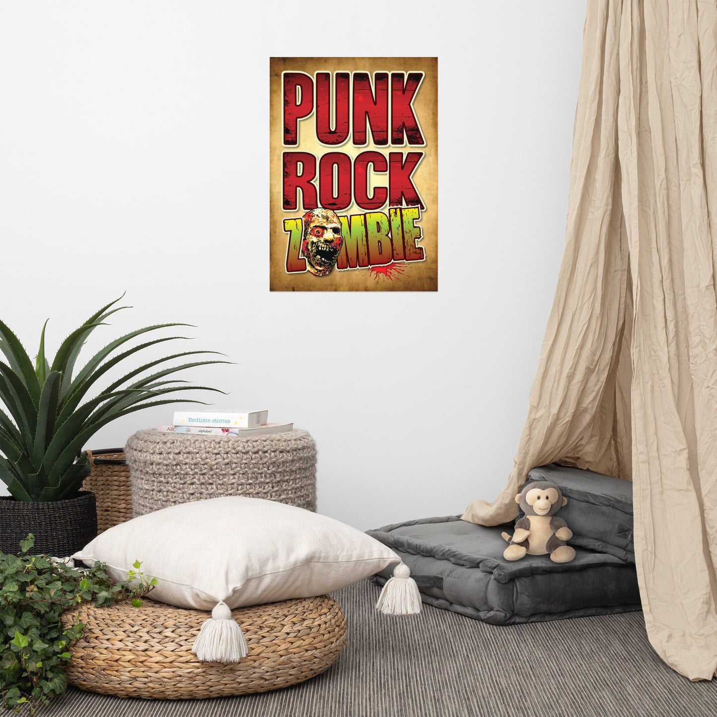 Punk Rock Zombie Poster 50 x 70cm