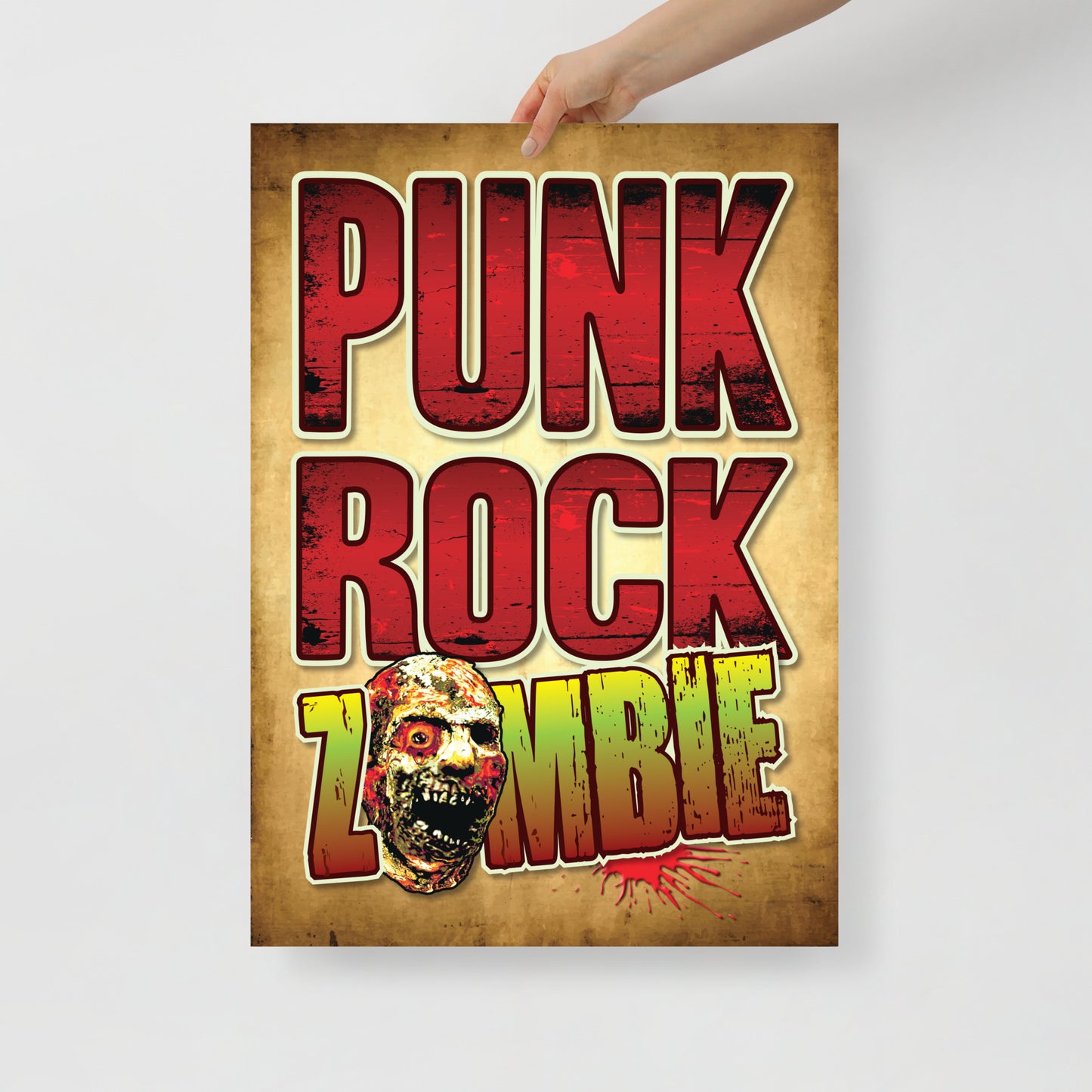 Punk Rock Zombie Poster 50 x 70cm