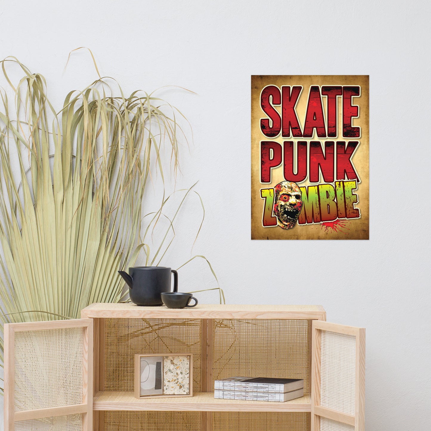 Skate Punk Zombie Poster 50 x 70cm