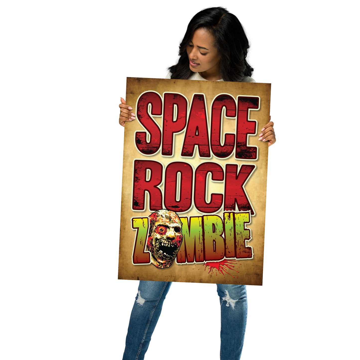 Space Rock Zombie Poster 50 x 70cm