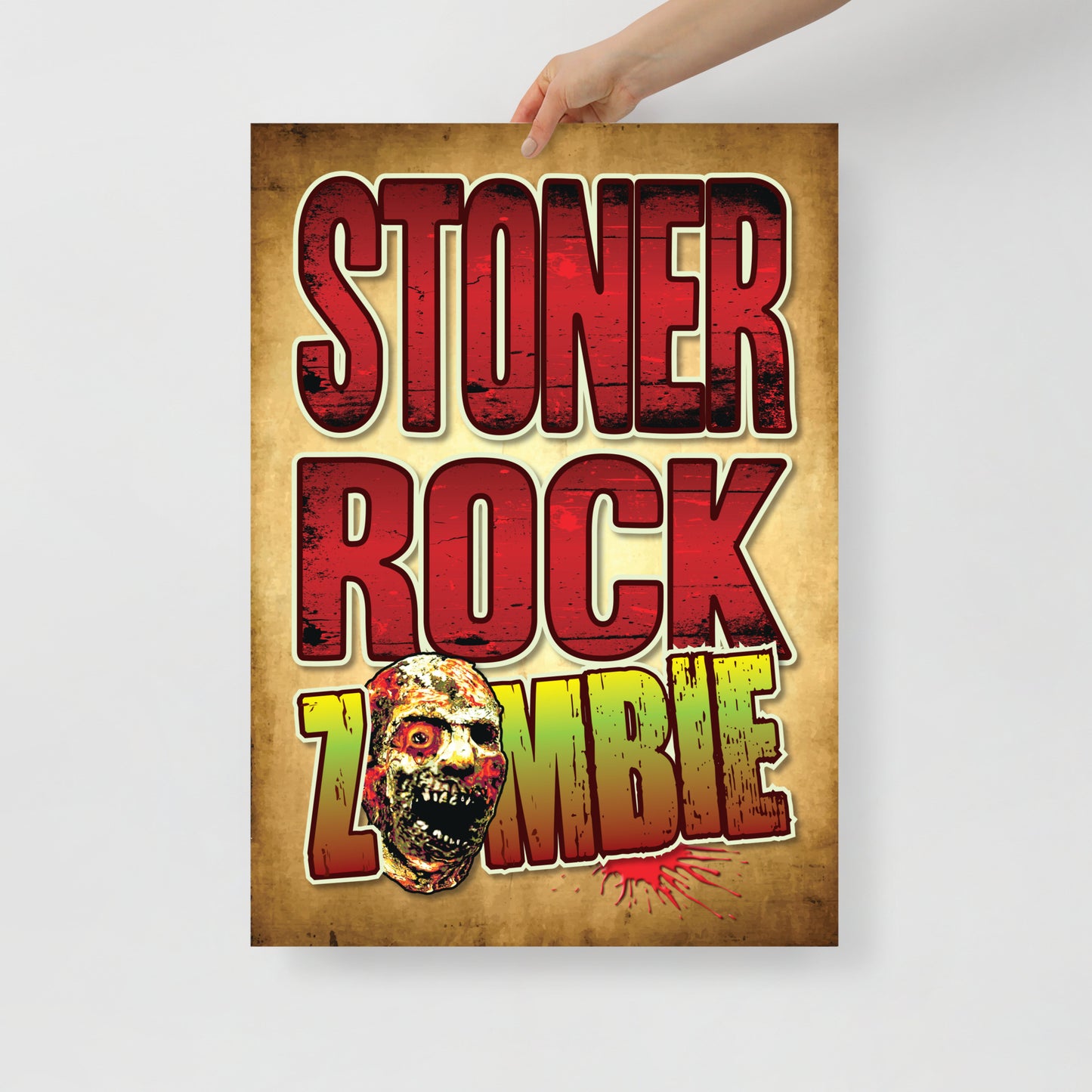 Stoner Rock Zombie Poster 50 x 70cm