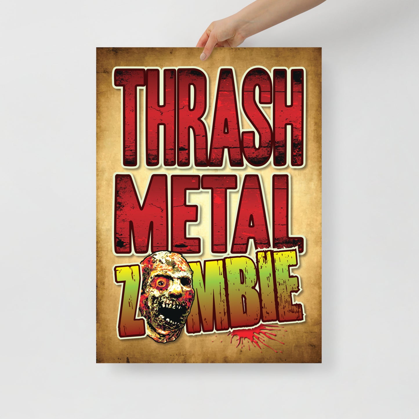 Thrash Metal Zombie Poster 50 x 70cm