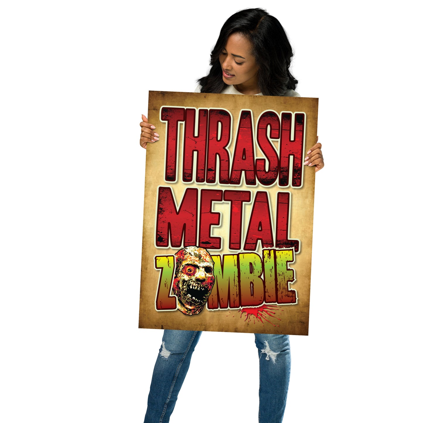 Thrash Metal Zombie Poster 50 x 70cm