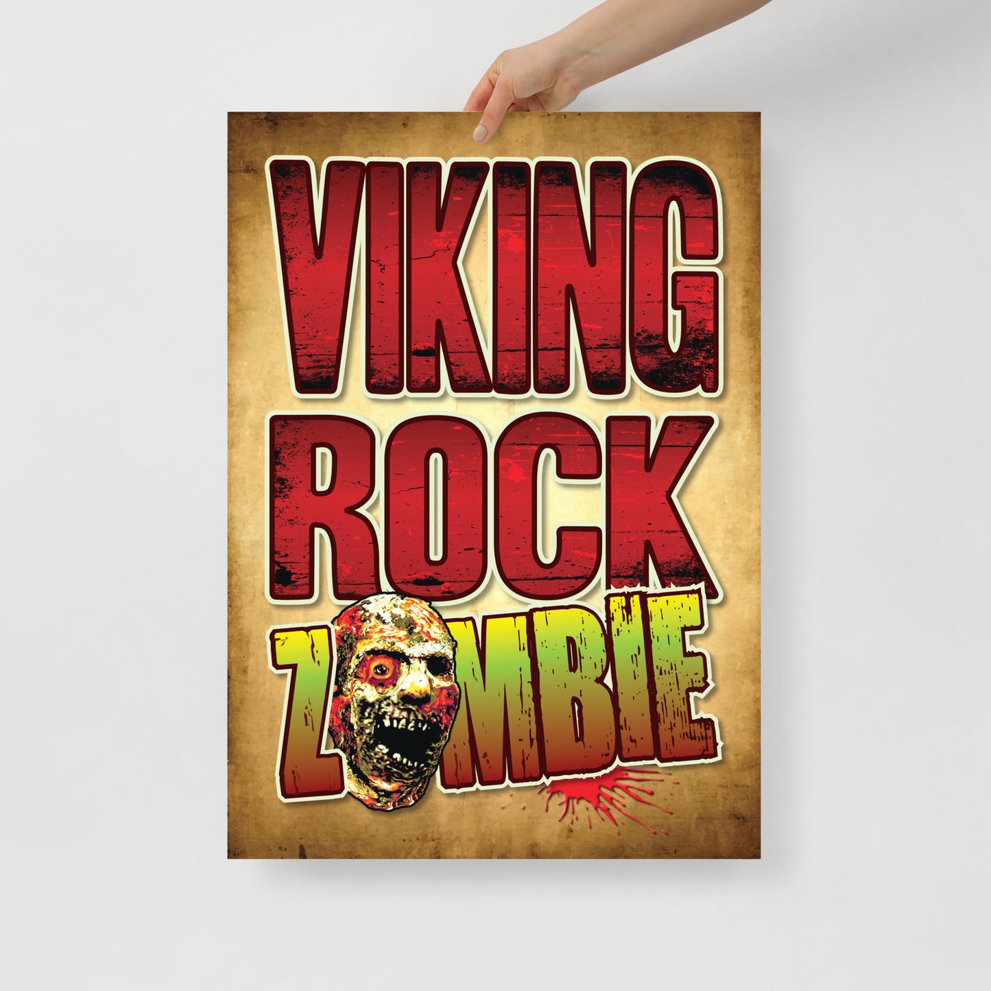 Viking Metal Zombie Poster 50 x 70cm
