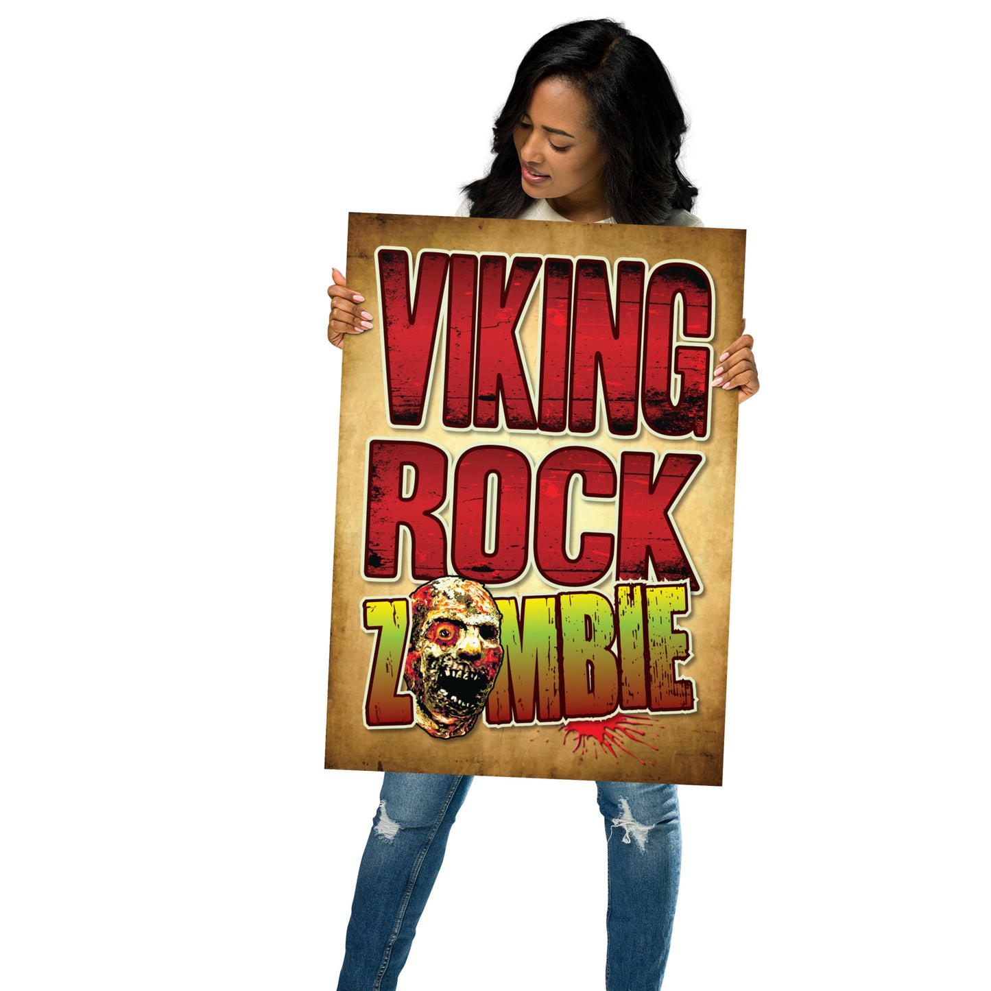 Viking Metal Zombie Poster 50 x 70cm