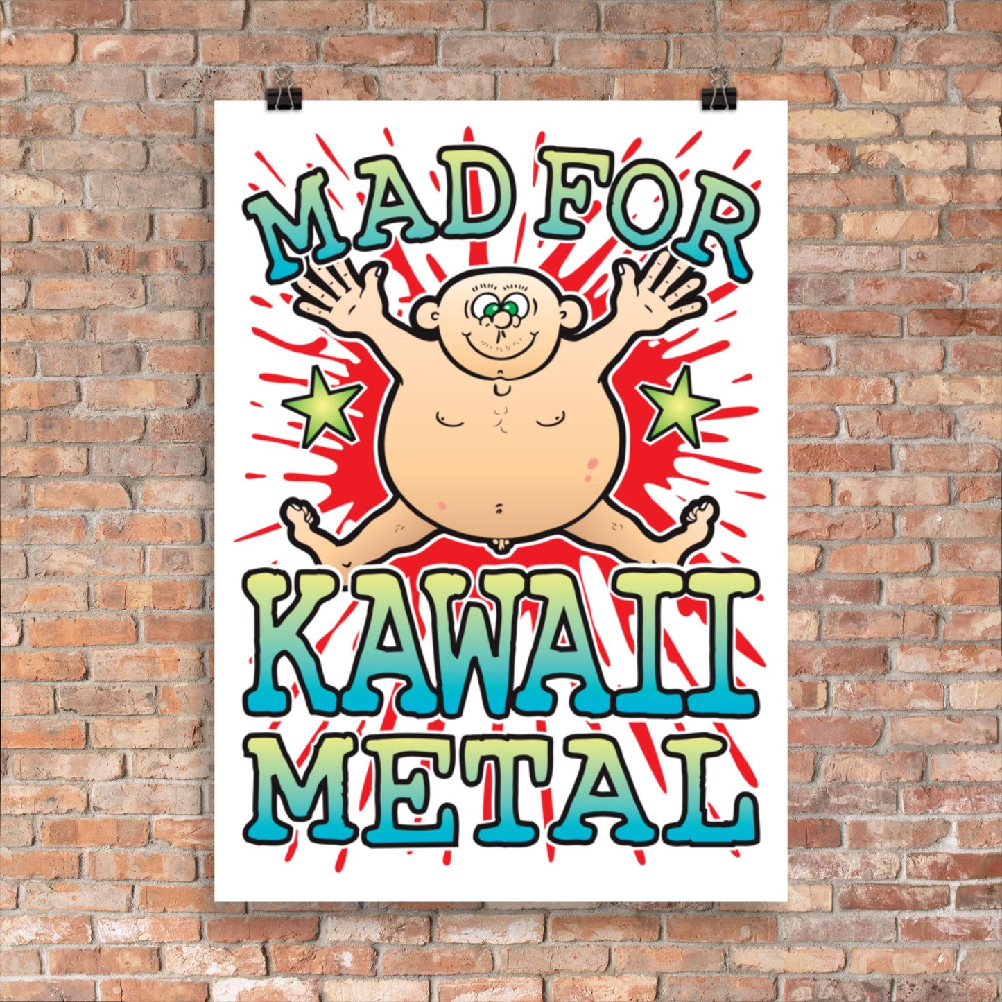 Kawaii Metal 50x70cm Wall Art / Mad For Music Poster