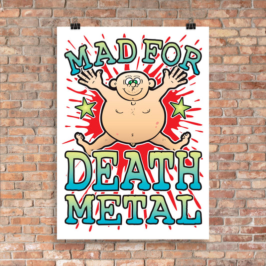 Death Metal 50x70cm Wall Art / Mad For Music Poster