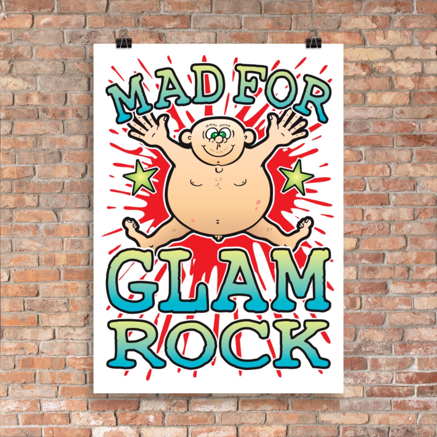 Glam Rock 50x70cm Wall Art / Mad For Music Poster