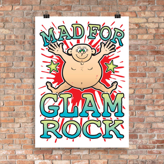 Glam Rock 50x70cm Wall Art / Mad For Music Poster