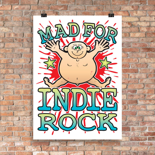 Indie Rock 50x70cm Wall Art / Mad For Music Poster