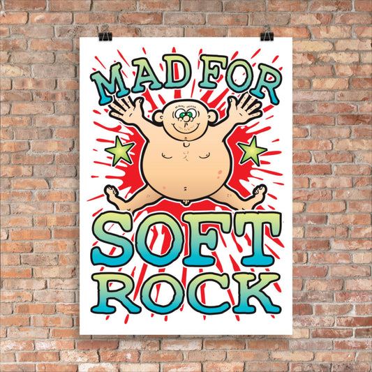 Soft Rock 50x70cm Wall Art / Mad For Music Poster