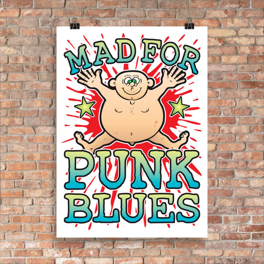 Punk Blues 50x70cm Wall Art / Mad For Music Poster