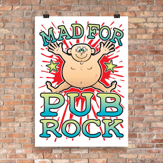 Pub Rock 50x70cm Wall Art / Mad For Music Poster