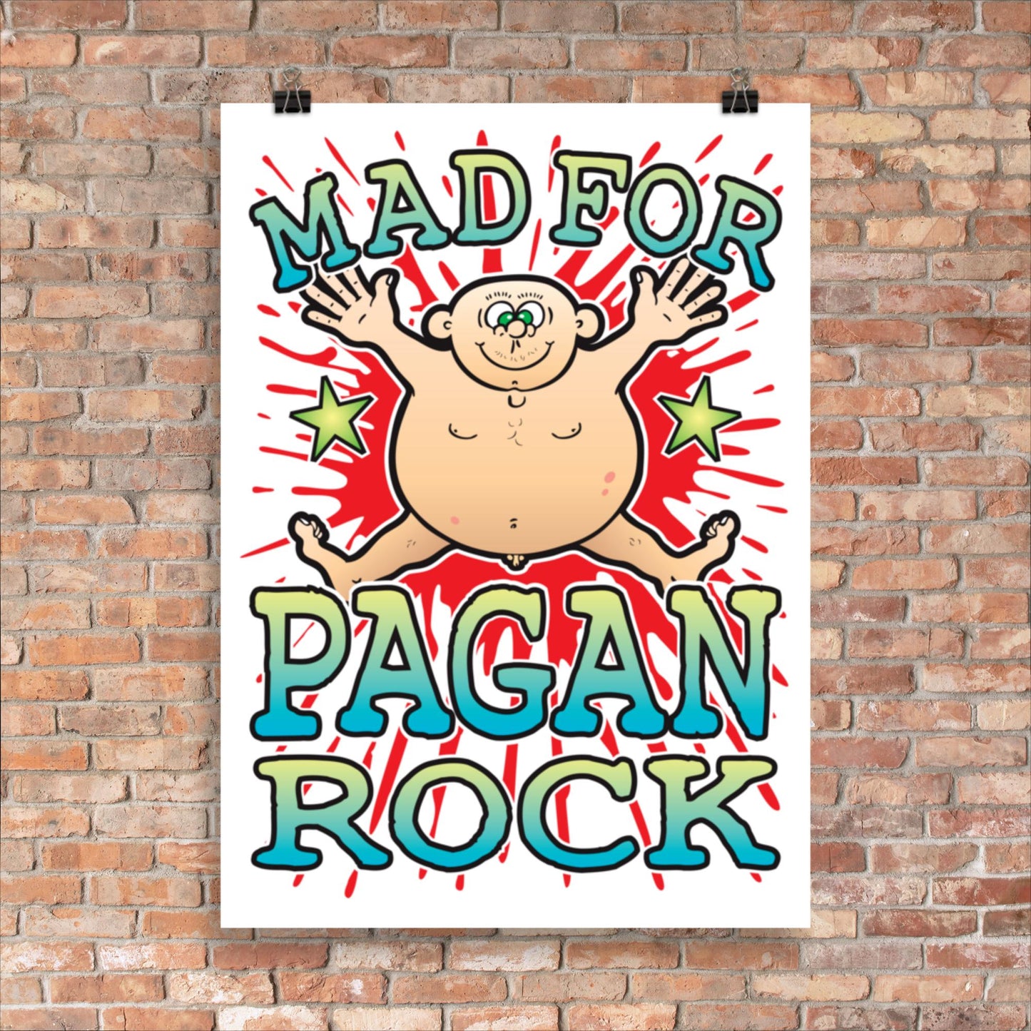 Pagan Rock 50x70cm Wall Art / Mad For Music Poster