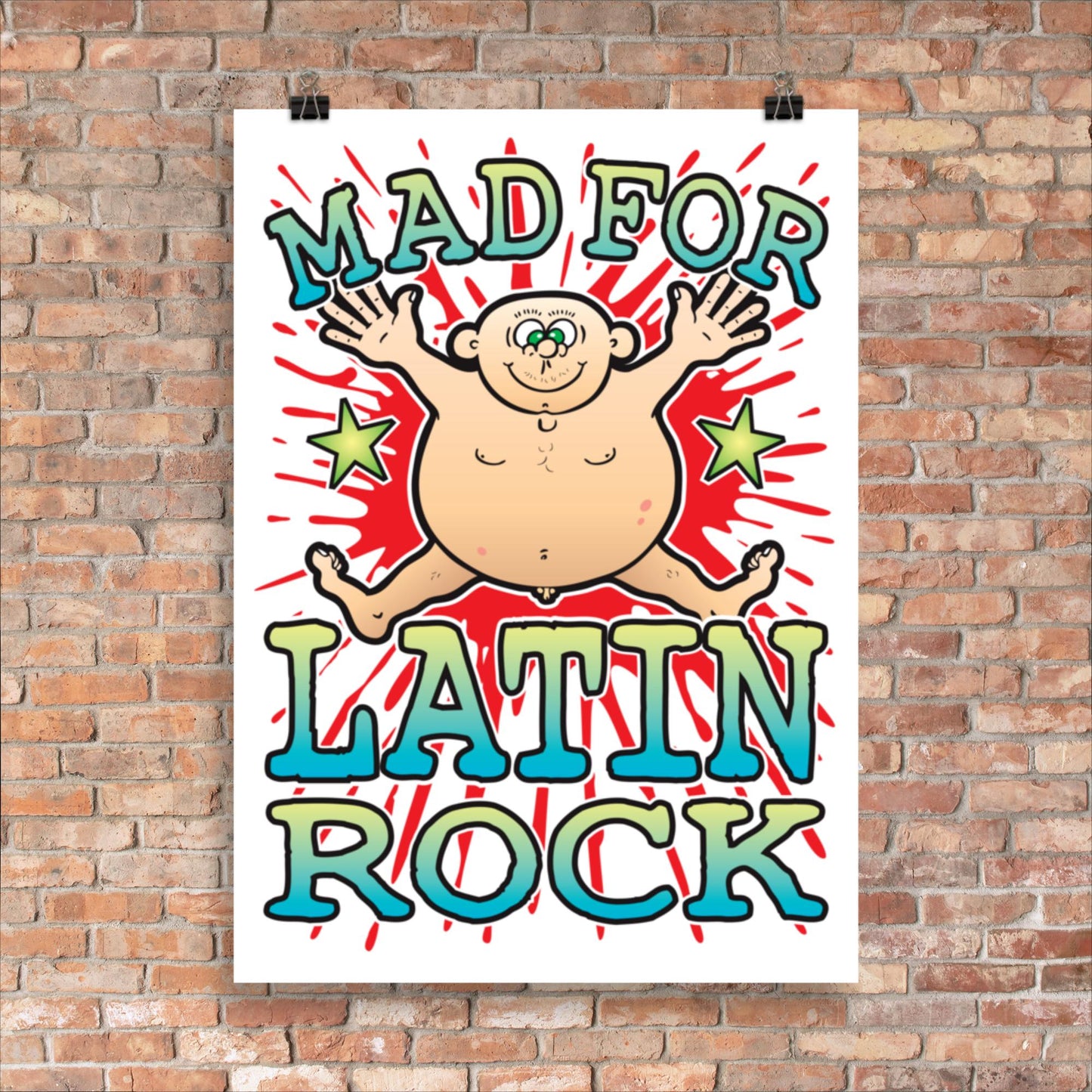 Latin Rock 50x70cm Wall Art / Mad For Music Poster