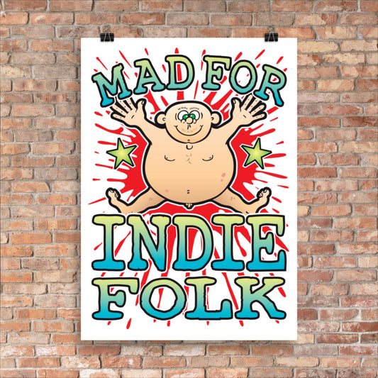 Indie Folk 50x70cm Wall Art / Mad For Music Poster