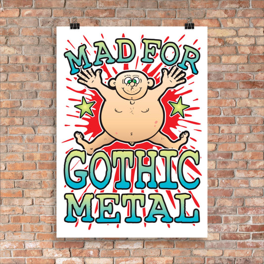 Gothic Metal 50x70cm Wall Art / Mad For Music Poster