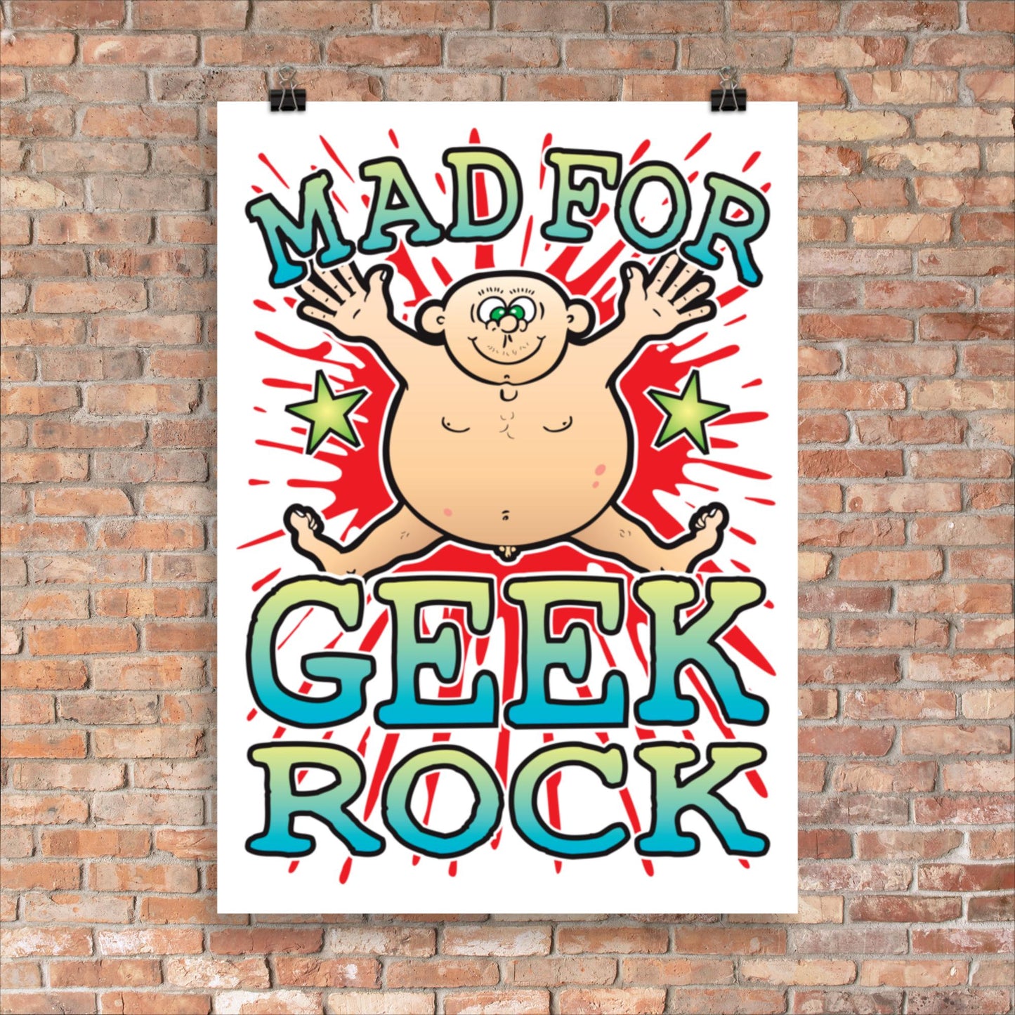 Geek Rock 50x70cm Wall Art / Mad For Music Poster
