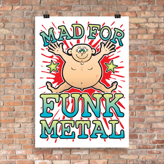 Funk Metal 50x70cm Wall Art / Mad For Music Poster