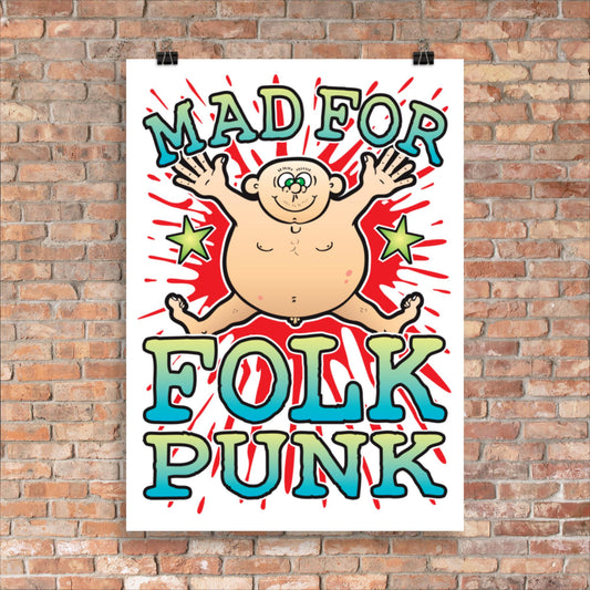 Folk Punk 50x70cm Wall Art / Mad For Music Poster