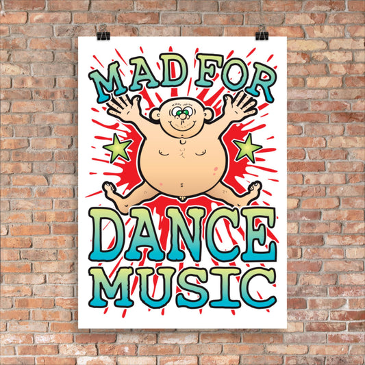 Dance Music 50x70cm Wall Art / Mad For Music Poster