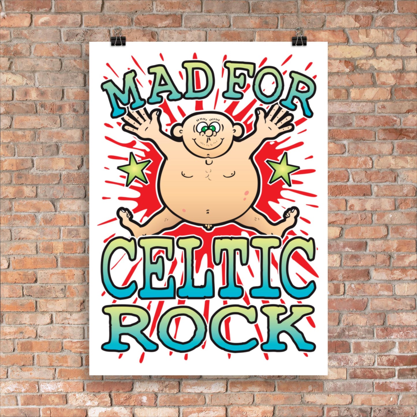 Celtic Rock 50x70cm Wall Art / Mad For Music Poster