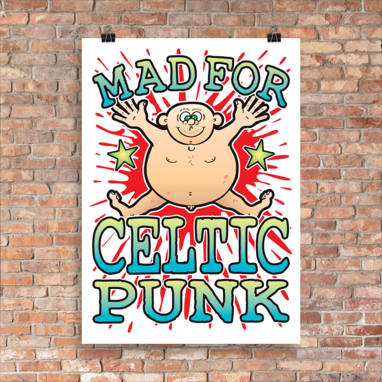 Celtic Punk 50x70cm Wall Art / Mad For Music Poster