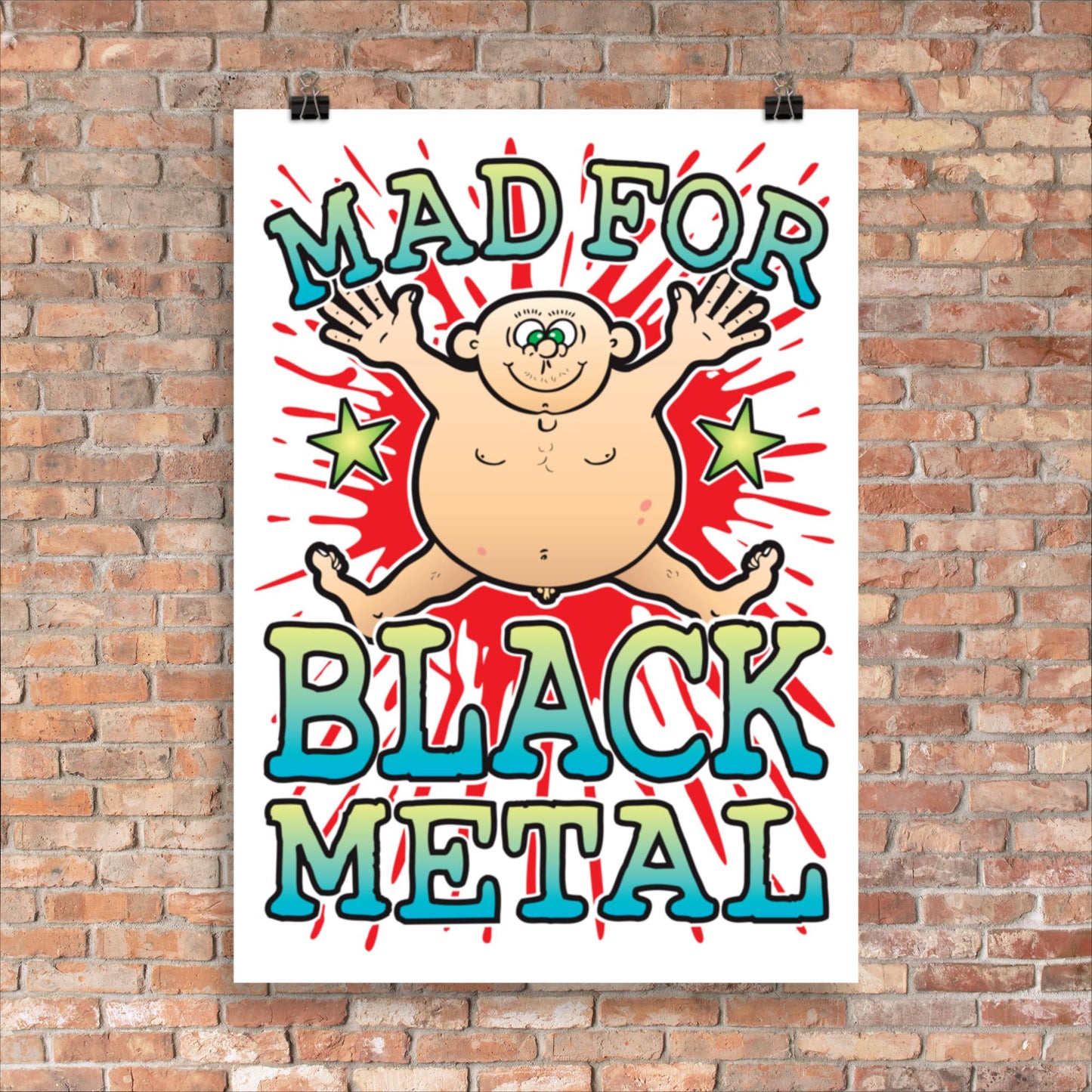 Black Metal 50x70cm Wall Art / Mad For Music Poster