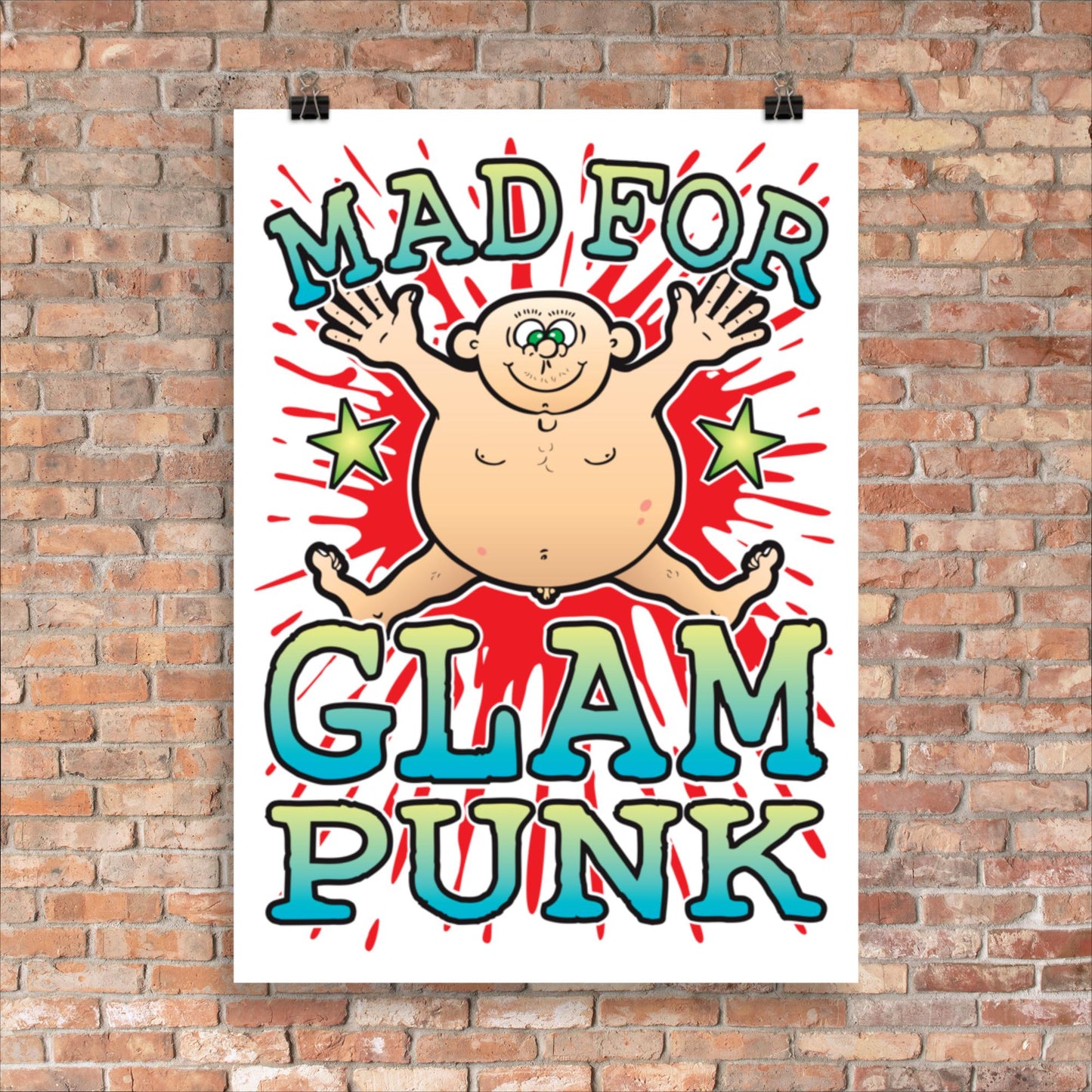 Glam Punk 50x70cm Wall Art / Mad For Music Poster