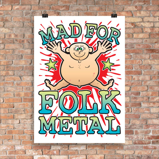 Folk Metal 50x70cm Wall Art / Mad For Music Poster