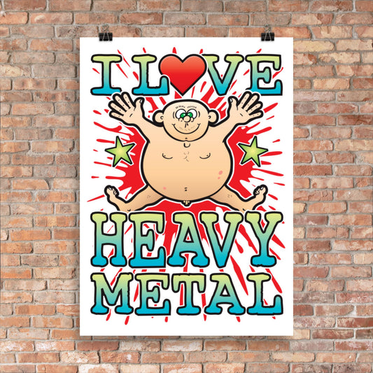 Heavy Metal 50x70cm Wall Art / Love Music Poster
