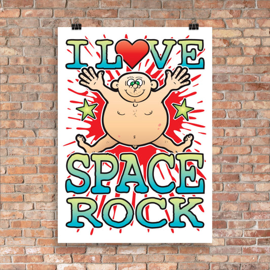 Space Rock 50x70cm Wall Art / Love Music Poster