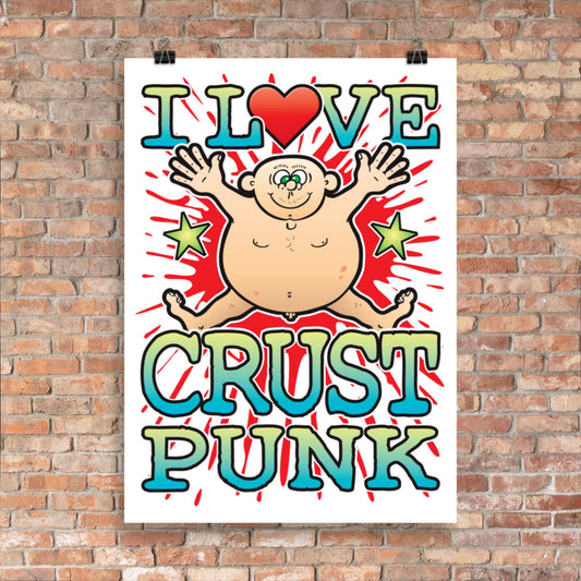 Crust Punk 50x70cm Wall Art / Love Music Poster