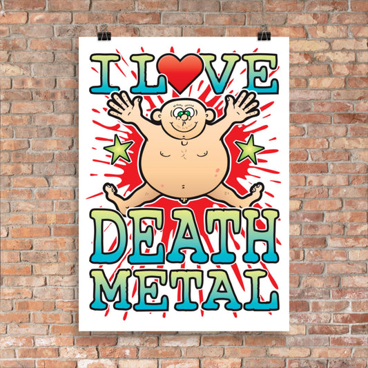 Death Metal 50x70cm Wall Art / Love Music Poster