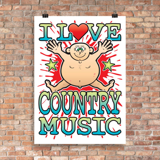 Country Music 50x70cm Wall Art / Love Music Poster