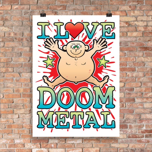 Doom Metal 50x70cm Wall Art / Love Music Poster