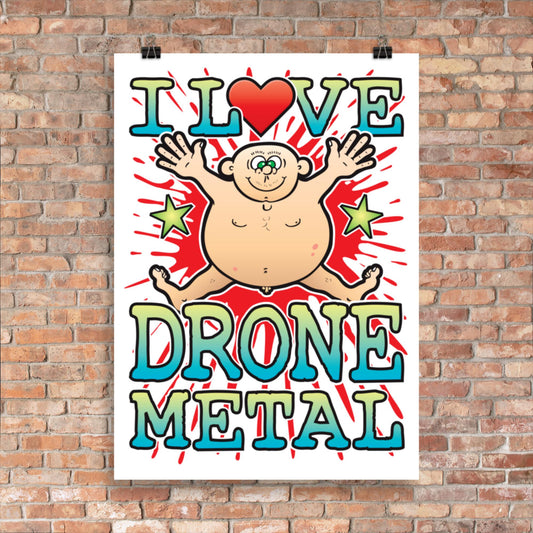 Drone Metal 50x70cm Wall Art / Love Music Poster
