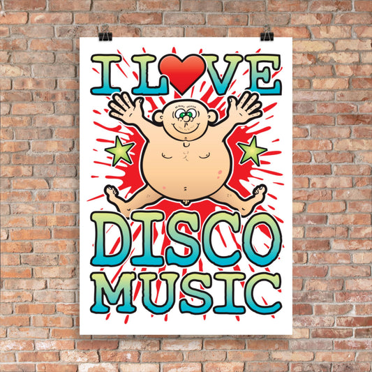 Disco Music 50x70cm Wall Art / Love Music Poster