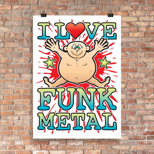 Funk Metal 50x70cm Wall Art / Love Music Poster