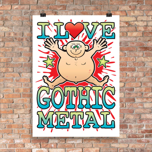 Gothic Metal 50x70cm Wall Art / Love Music Poster