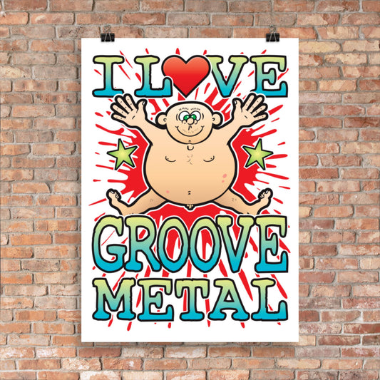Groove Metal 50x70cm Wall Art / Love Music Poster