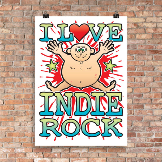 Indie Rock 50x70cm Wall Art / Love Music Poster