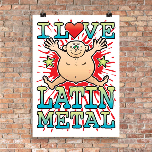 Latin Metal 50x70cm Wall Art / Love Music Poster