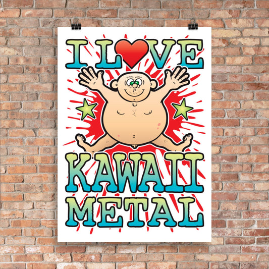 Kawaii Metal 50x70cm Wall Art / Love Music Poster