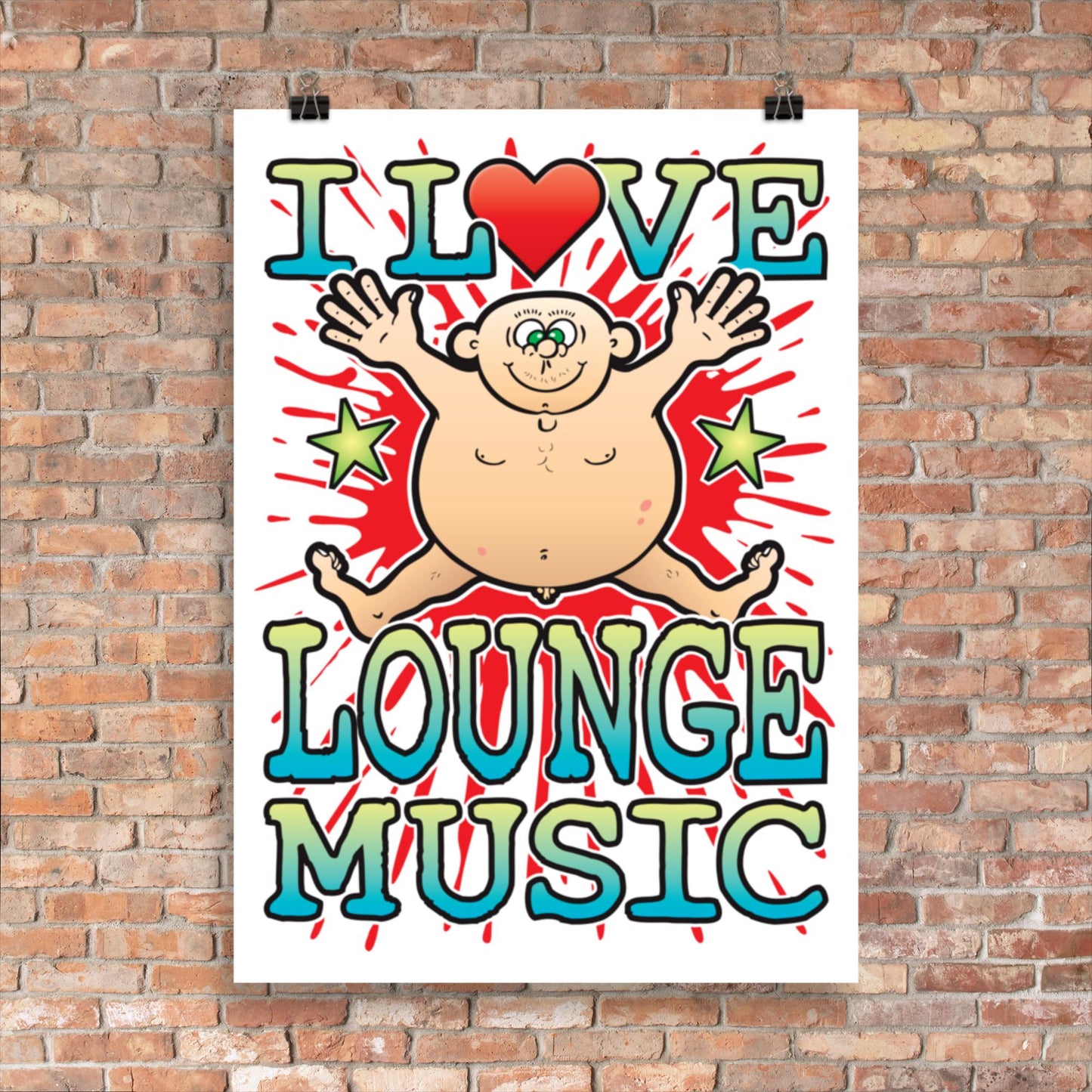 Lounge Music 50x70cm Wall Art / Love Music Poster