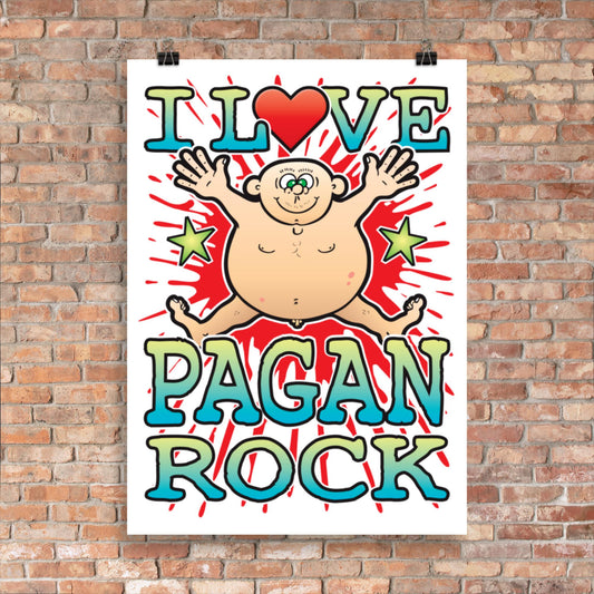 Pagan Rock 50x70cm Wall Art / Love Music Poster