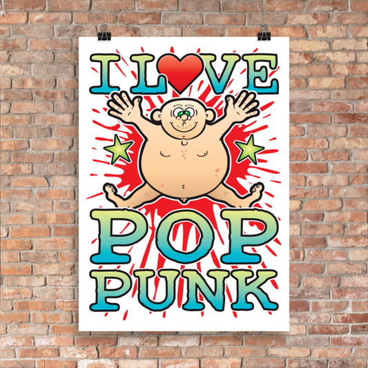 Pop Punk 50x70cm Wall Art / Love Music Poster